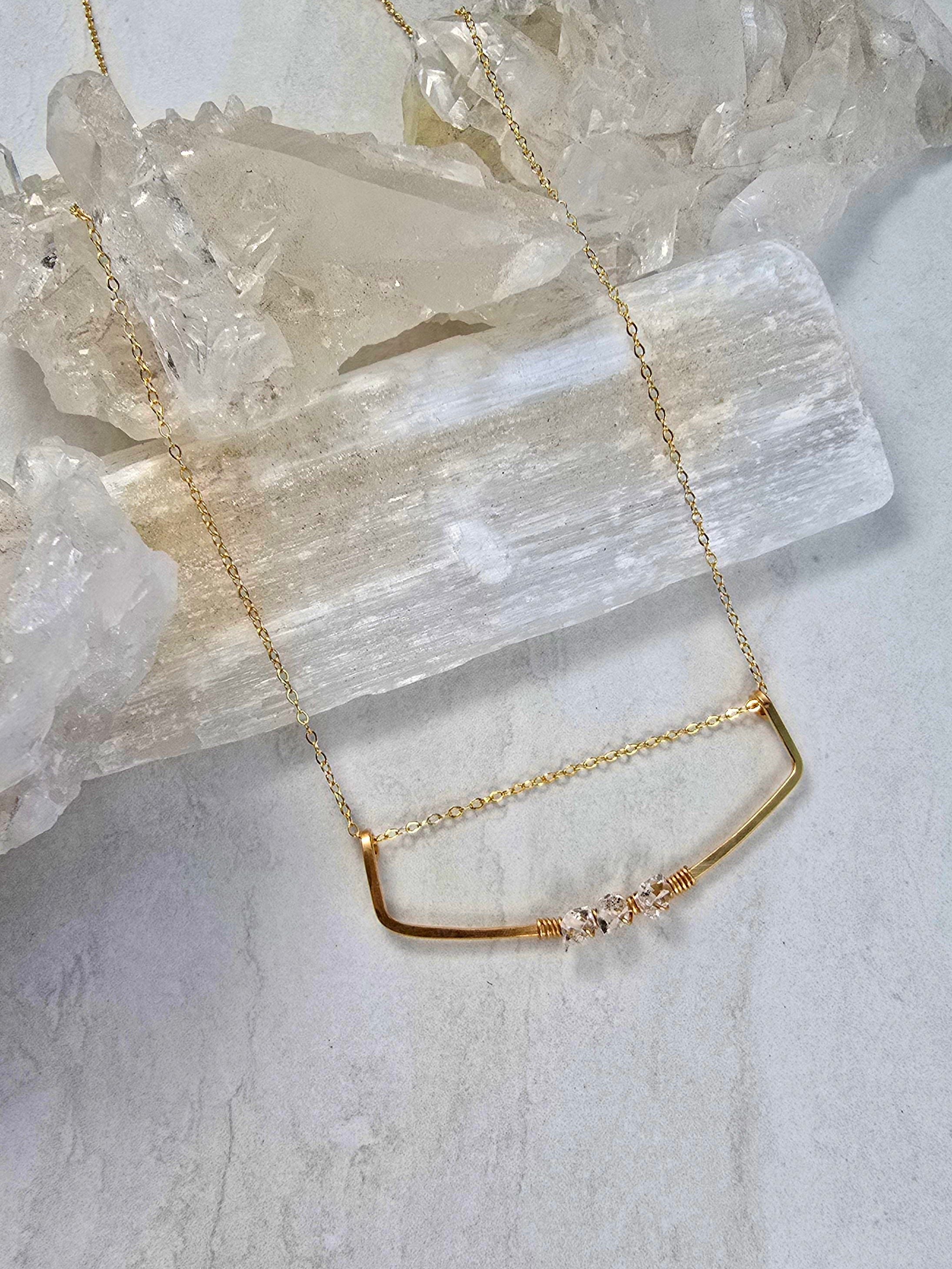 J&J Herkimer Diamond Quartz Necklac