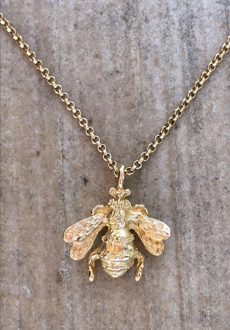 Honey in the Heart Bee Necklace by Moonspun