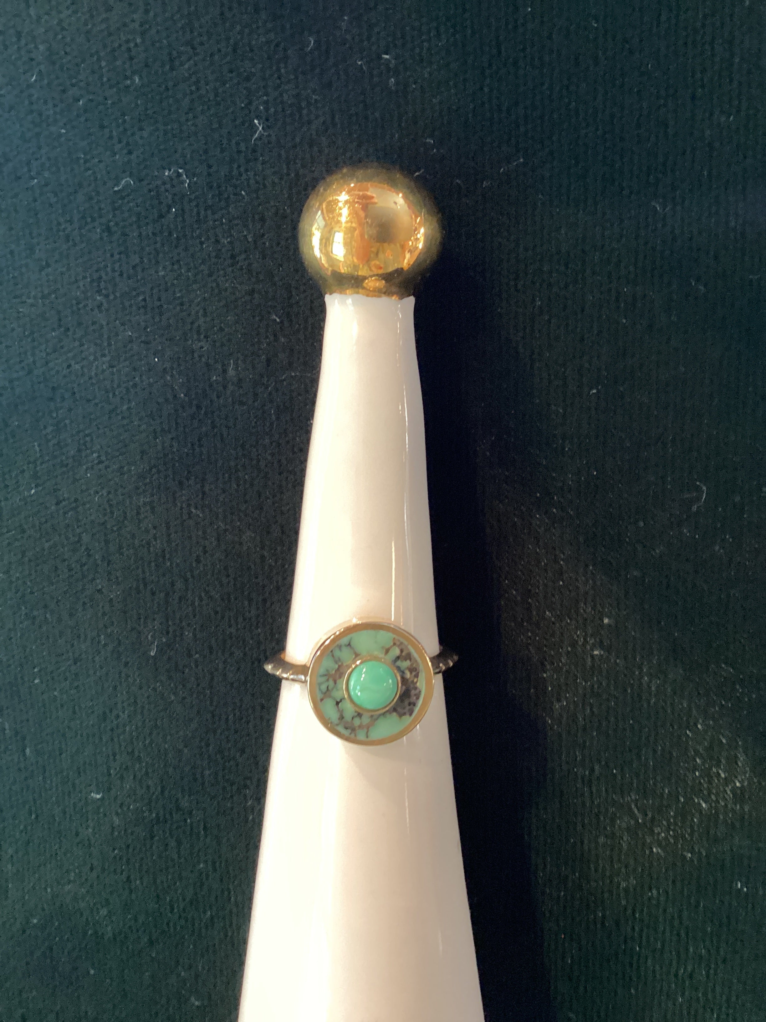 Double Turquiose Cerclen Ring by Young in the Mountains