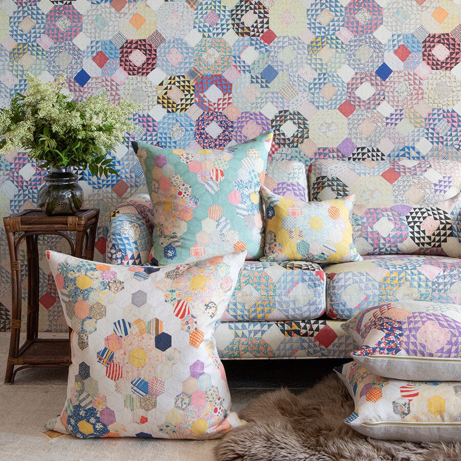 St. Frank Shell Kaleidoscope Quilt Pillow