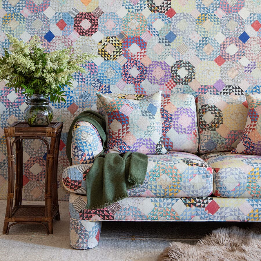 St. Frank Shell Kaleidoscope Quilt Pillow