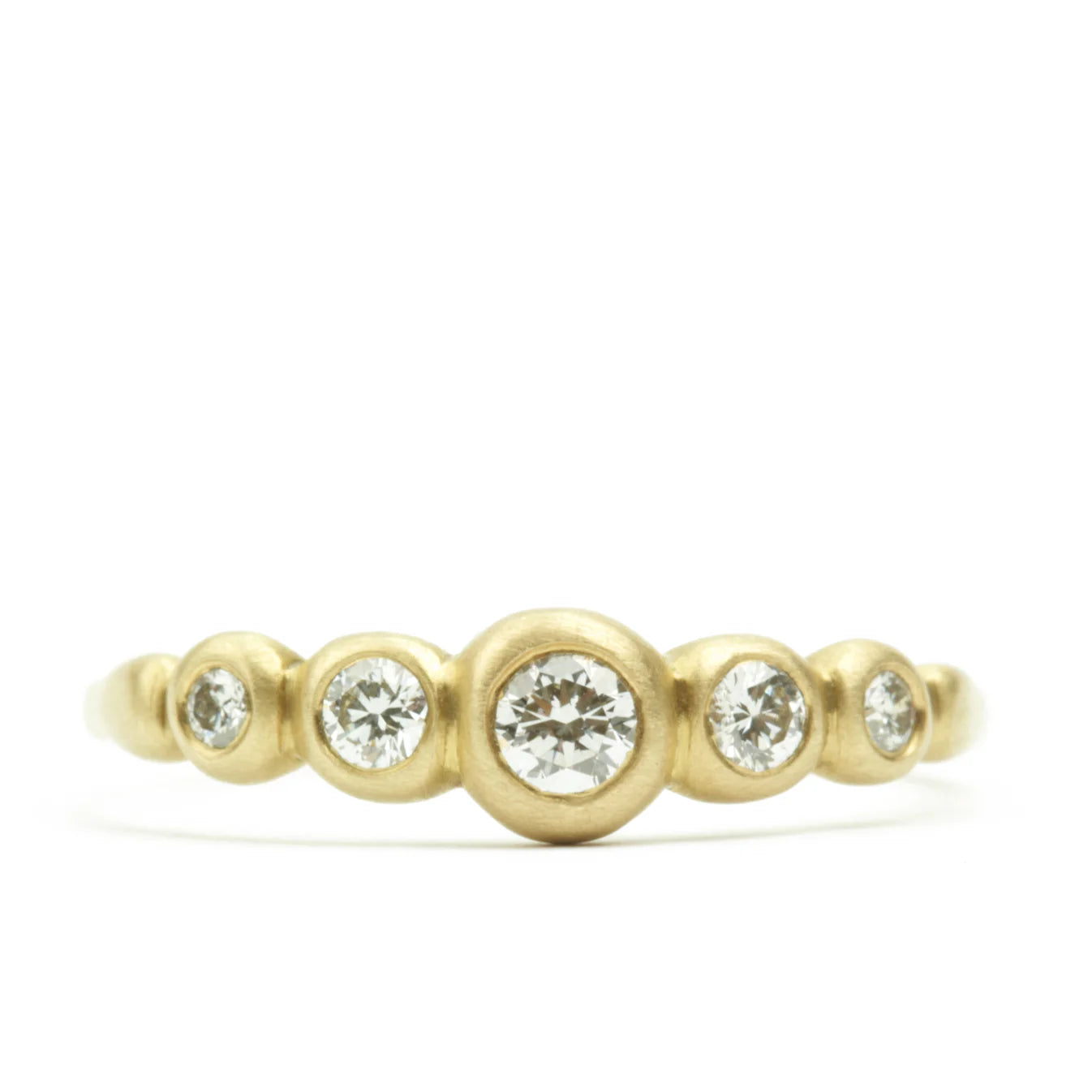 Kima Ring 5 Stone w/ 10 Point Diamond Center by Marian Maurer