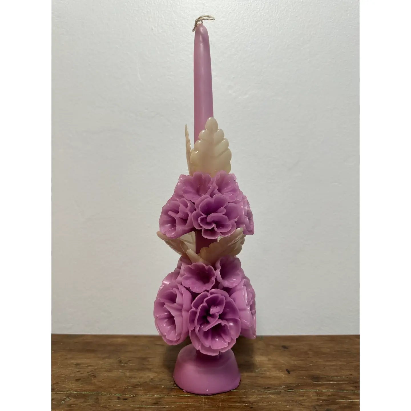 Tall Mexican Floral Candle
