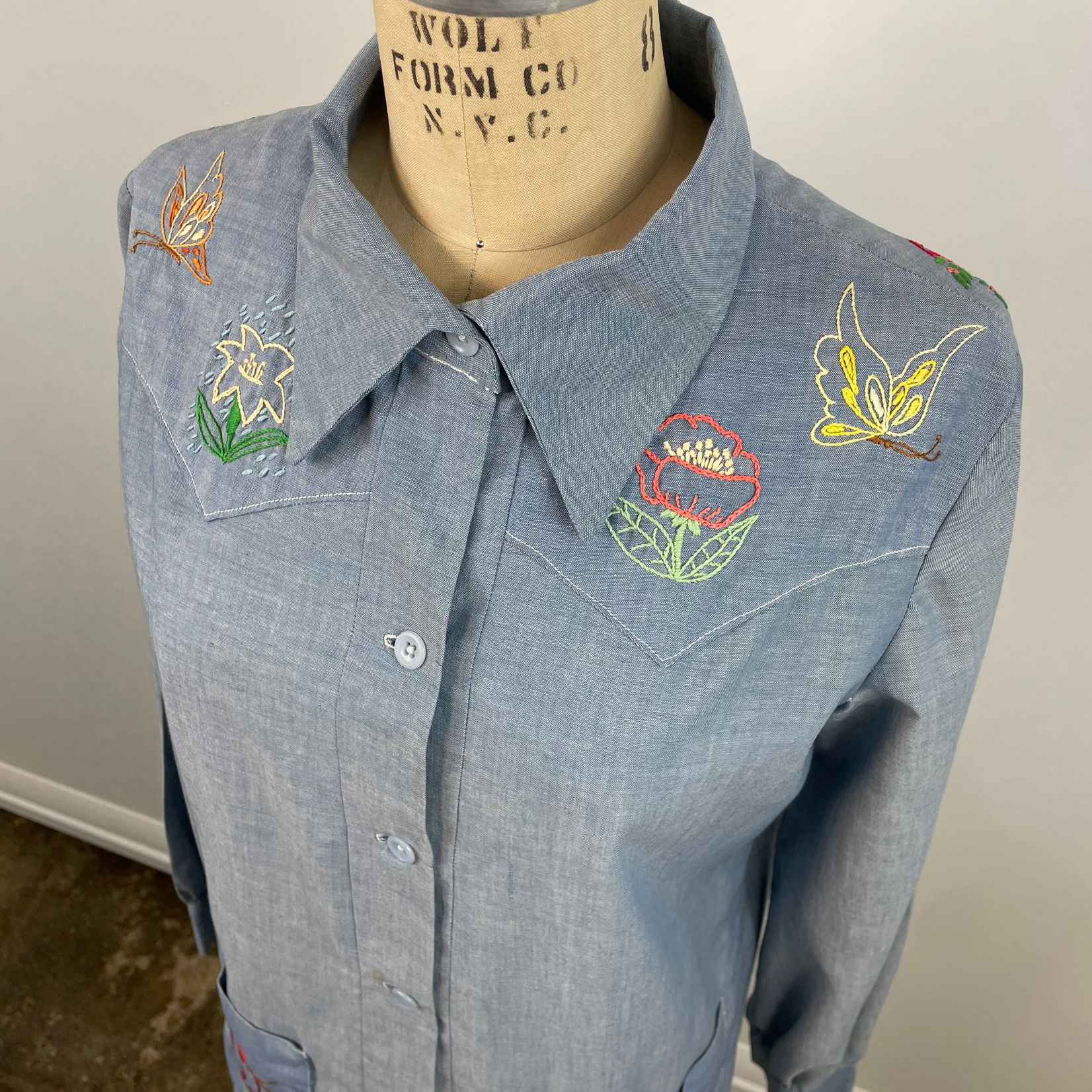 VINTAGE HAND-STITCHED BUTTON DOWN SHIRT