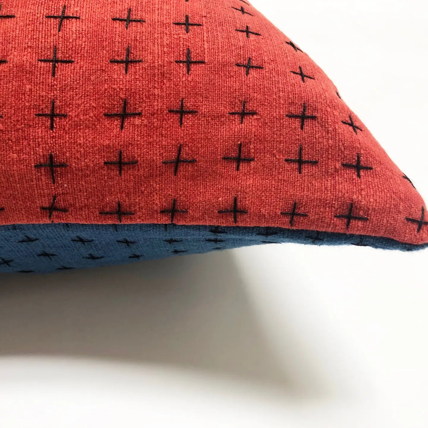 Organic Cotton and Hand Stitched Indigo Pillow