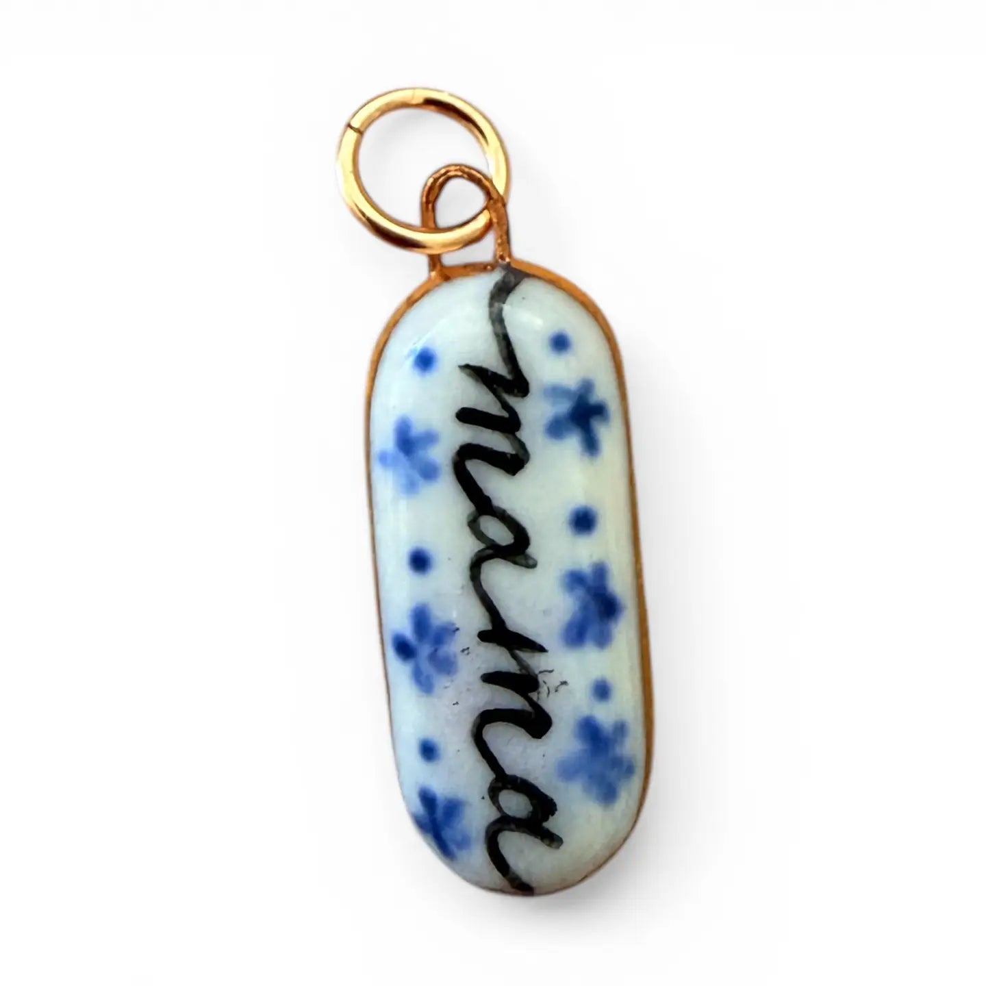 Hand Painted + Porcelain Charms 22K Gold Luster