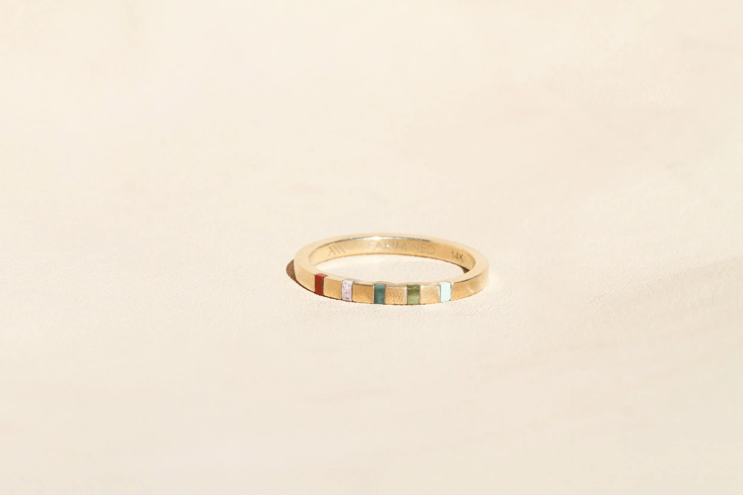 Pieces Mixed Inlay Ring by Avery Lee Design