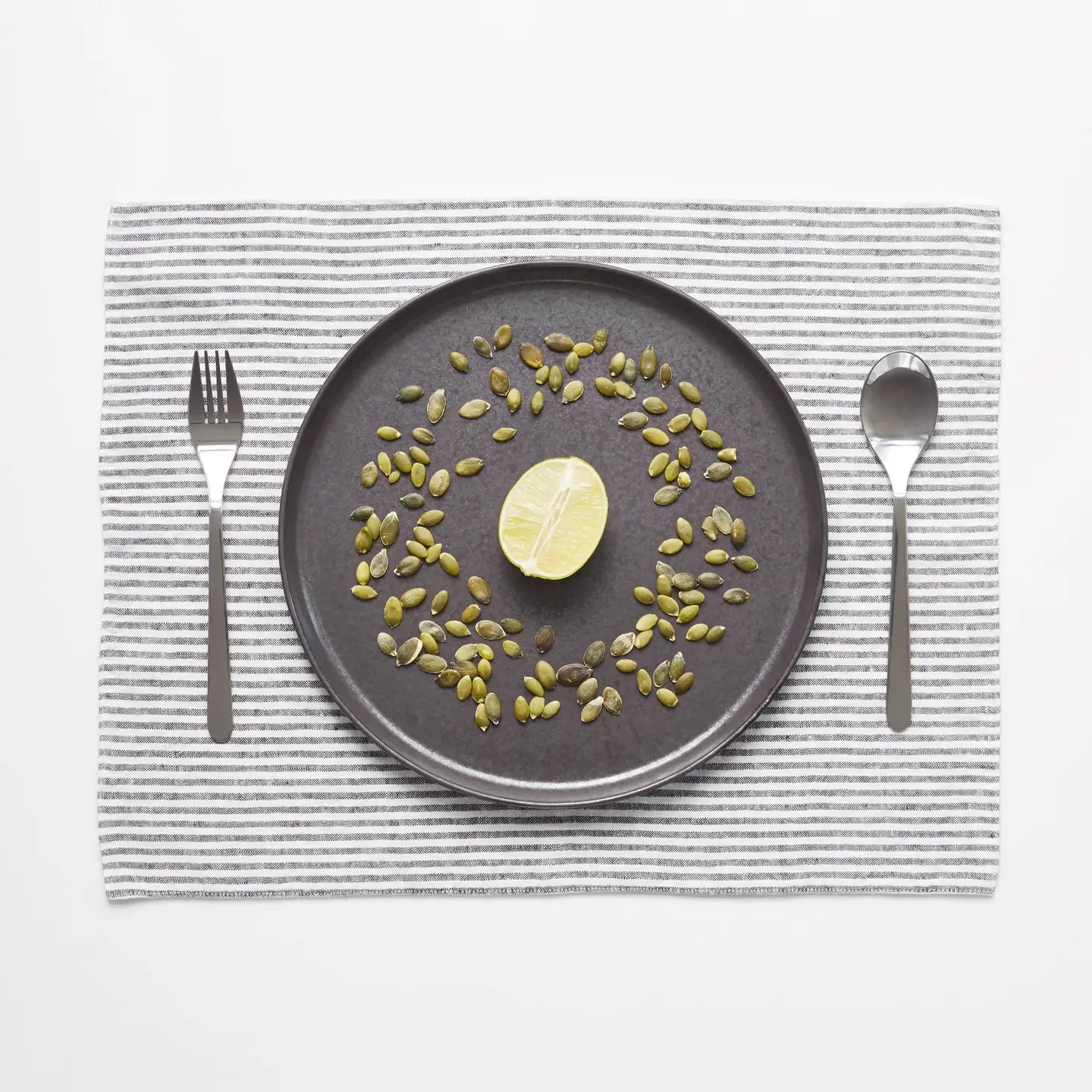 Thin Black Stripes Linen Placemat