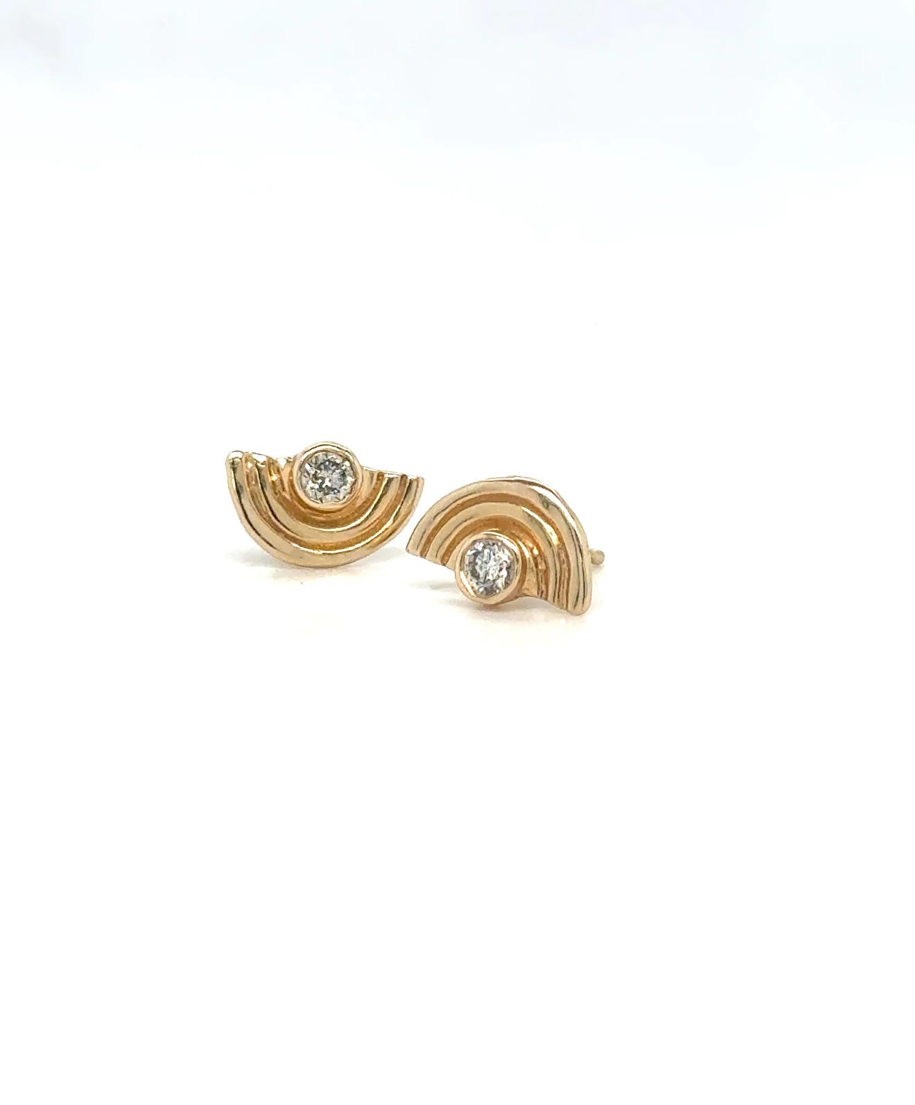 Moonspun Rainbow + Diamond Earrings