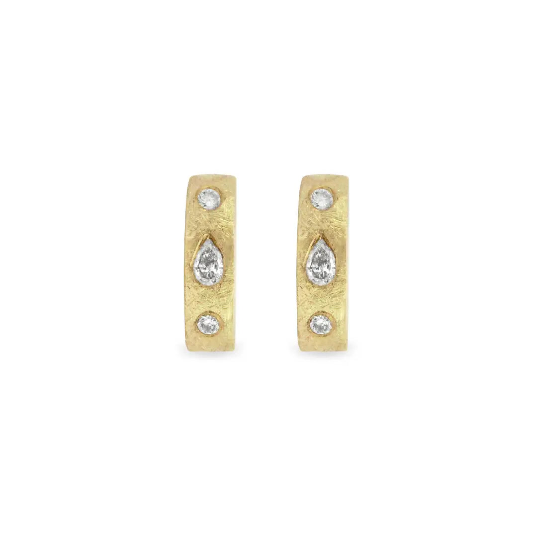 Raised Diamond Studs by Nikki Nation