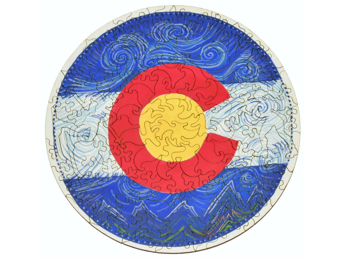 Liberty Puzzles: Colorado Flag Round