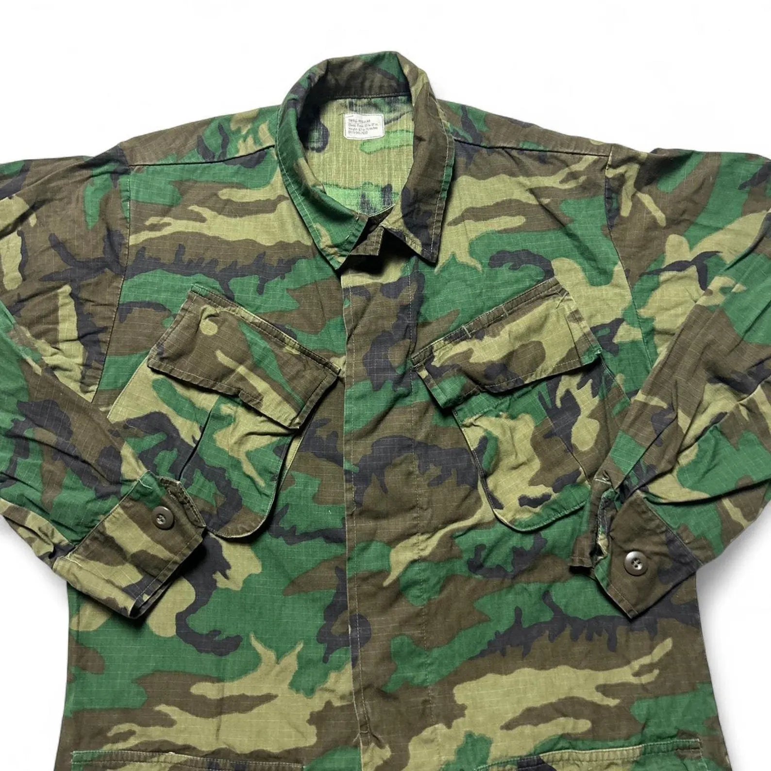 Vietnam Era Slant Pocket Tropical Camo Combat Coat 1970