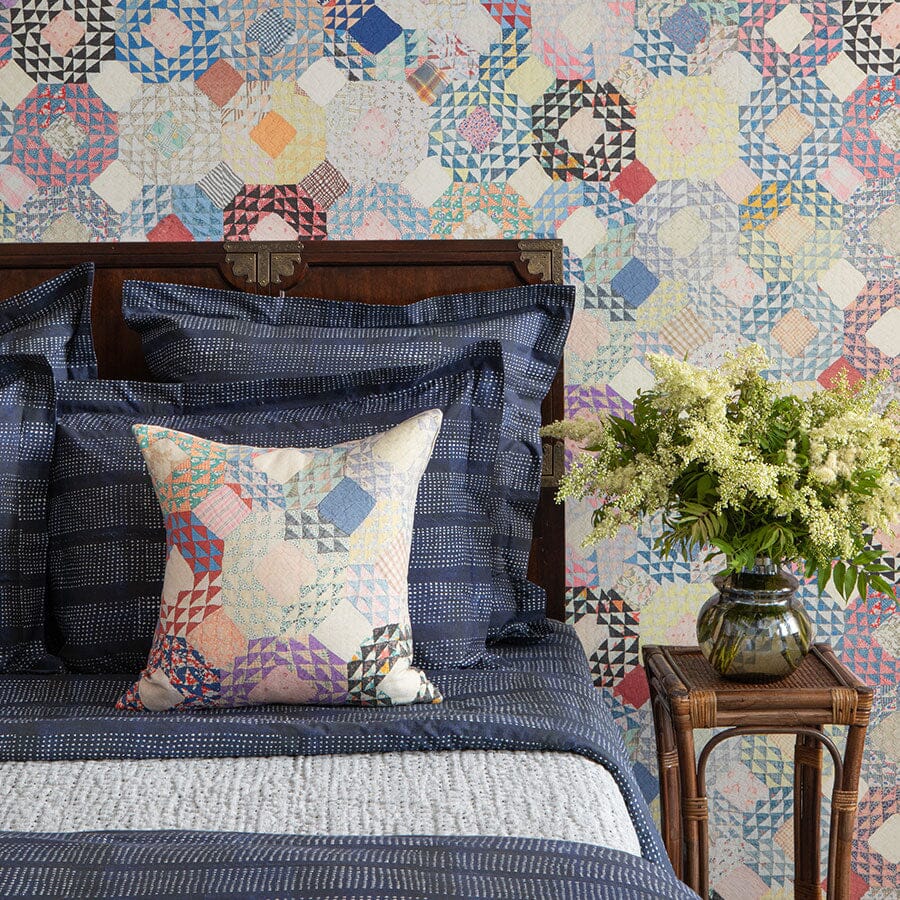 St. Frank Shell Kaleidoscope Quilt Pillow