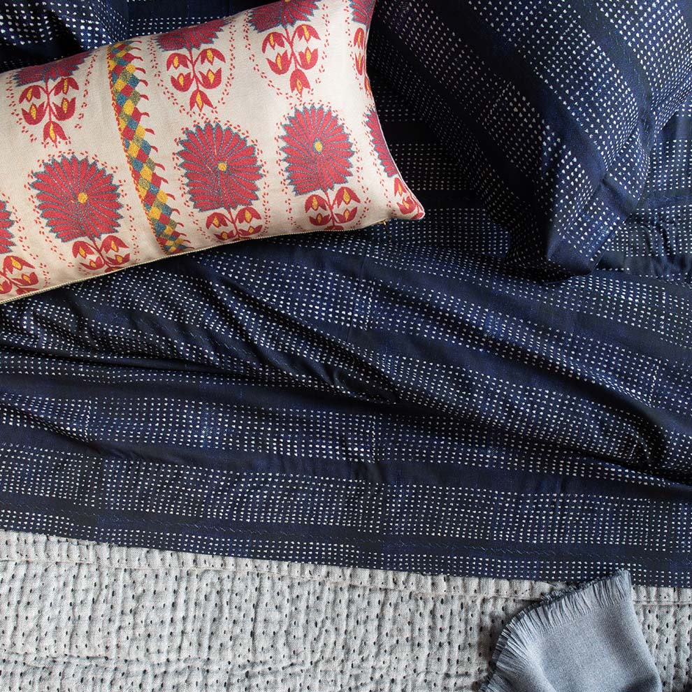 St. Frank Speckled Indigo Duvet Cover  - King/Cal King