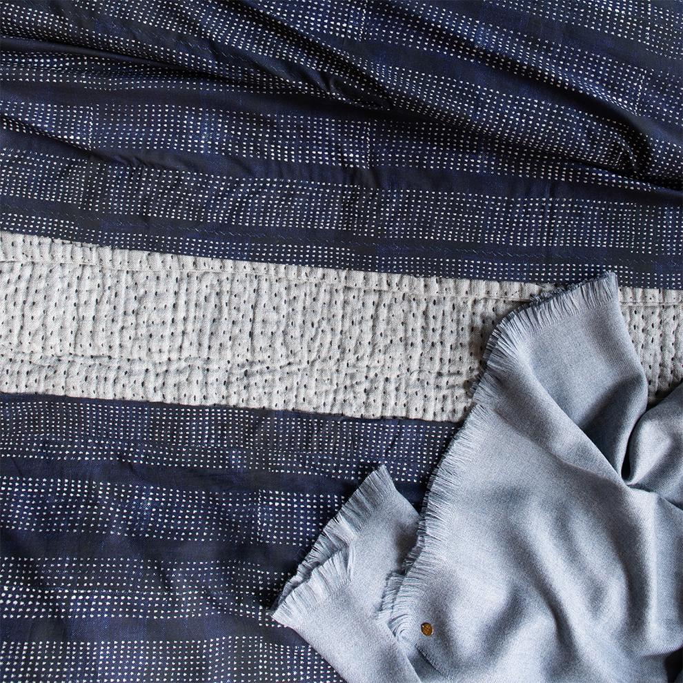 St. Frank Speckled Indigo Duvet Cover  - King/Cal King