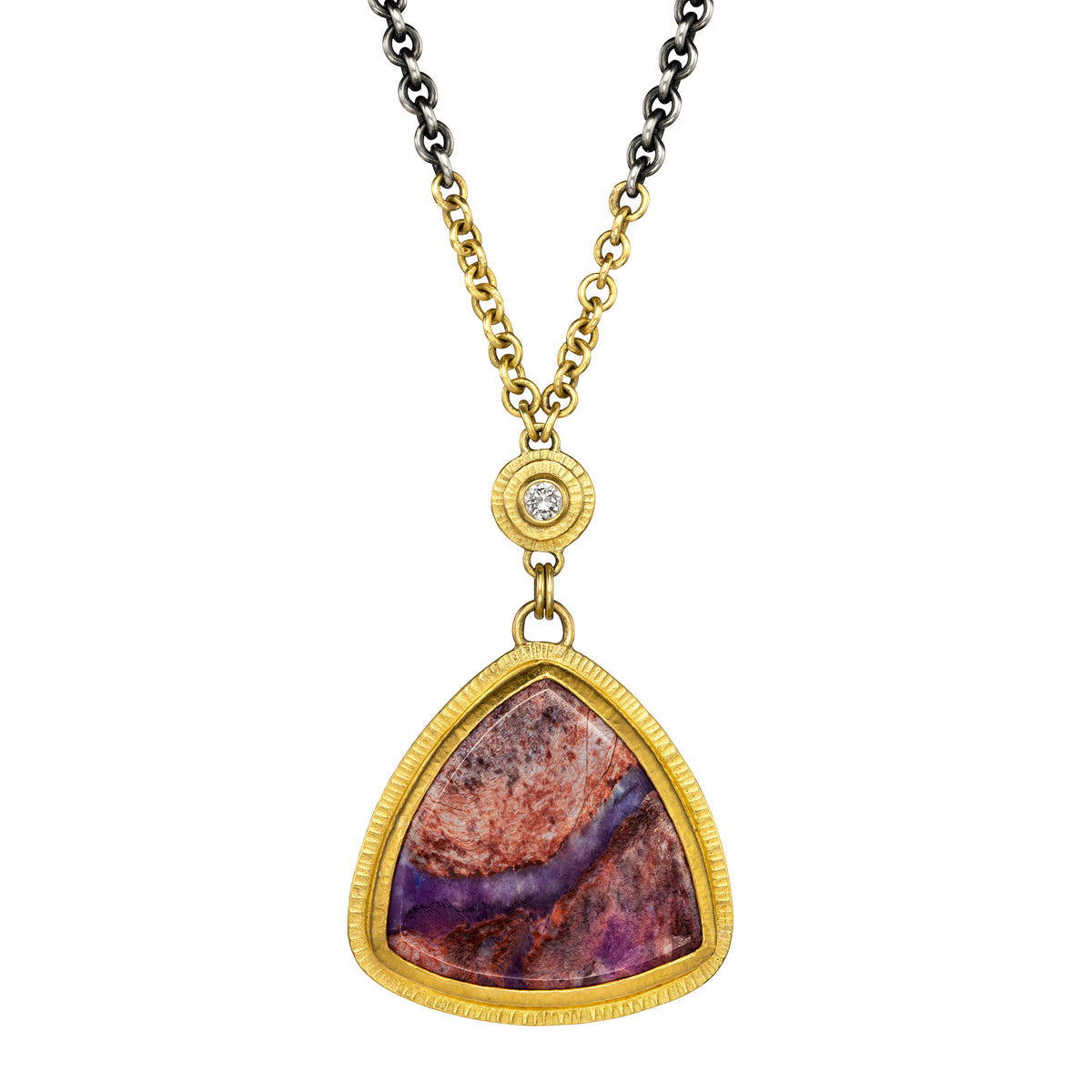 Sugilite and Diamond Necklace by Jenny Foulkes