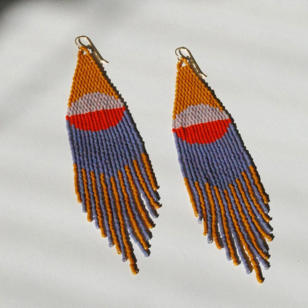 Desert Sunrise Beaded Earrings
