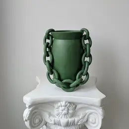 Handmade Ceramic Vessel with Chain by Terroso Studios