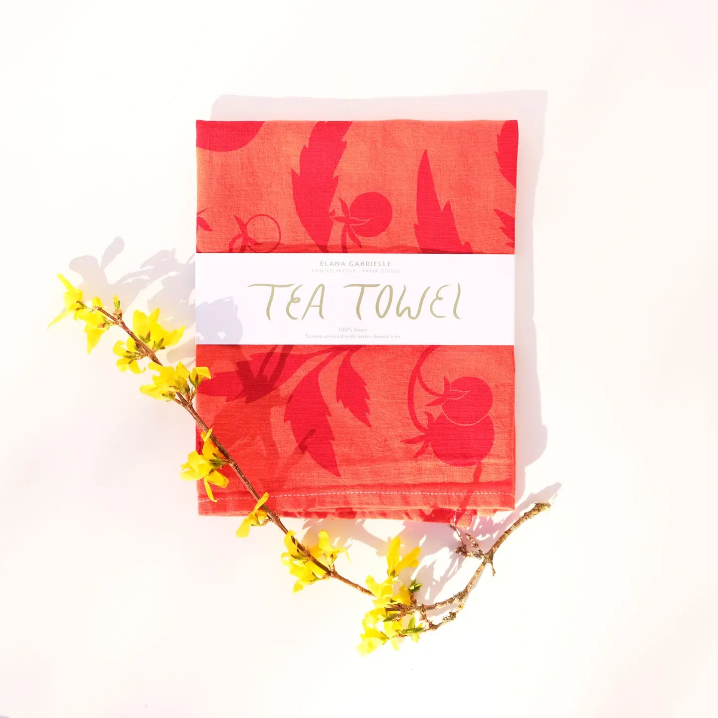 Tomato Linen Tea Towel