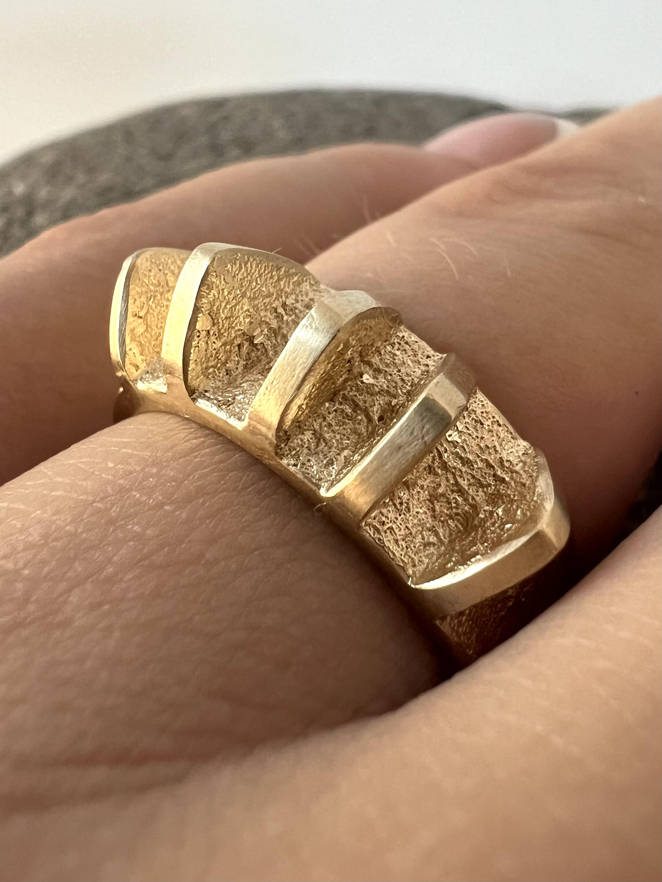 Penthesilea Wide 14K Gold Ring by Jennifer Letter Design