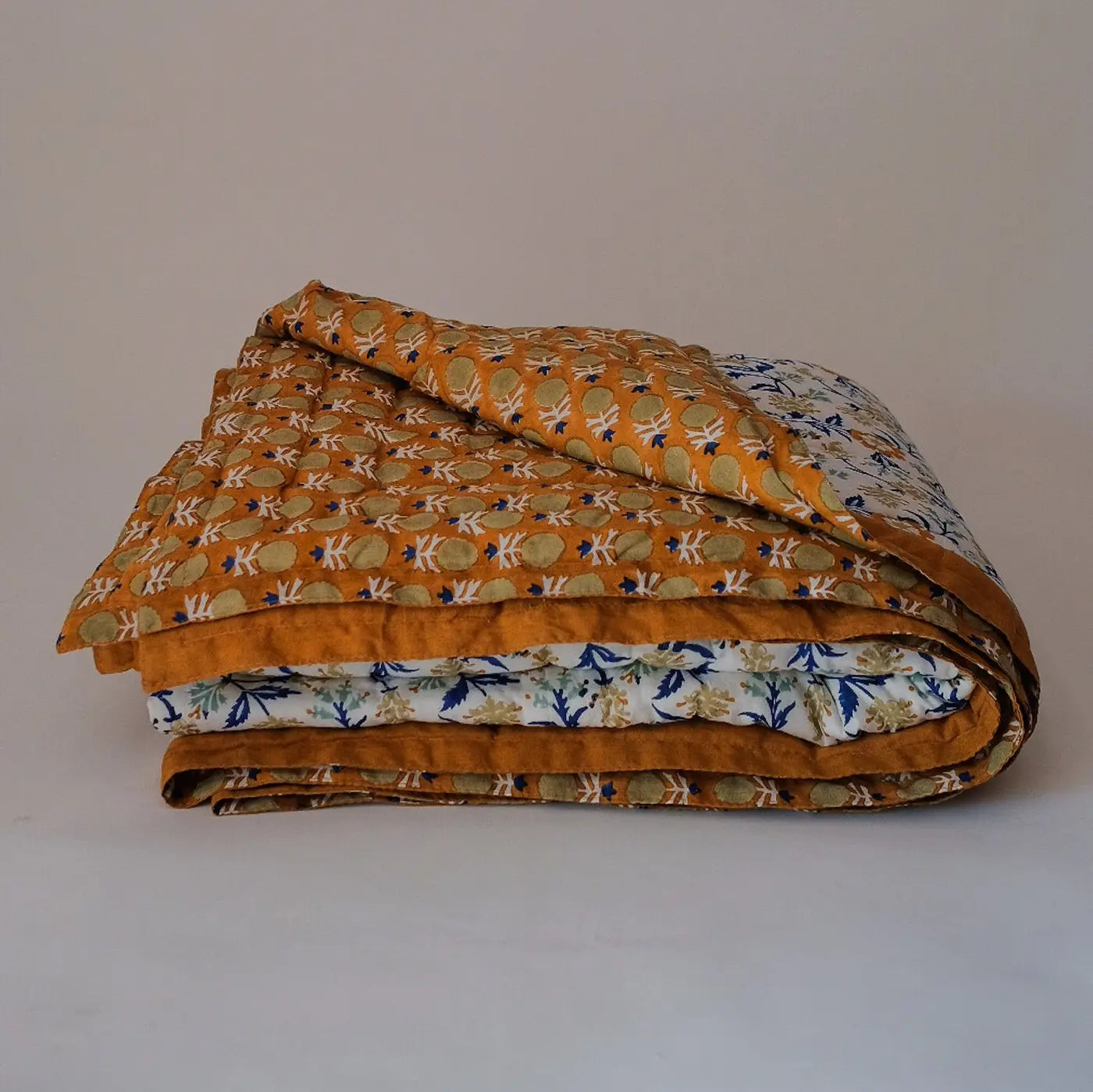 Hand Block-Printed King Sham: Set of 2