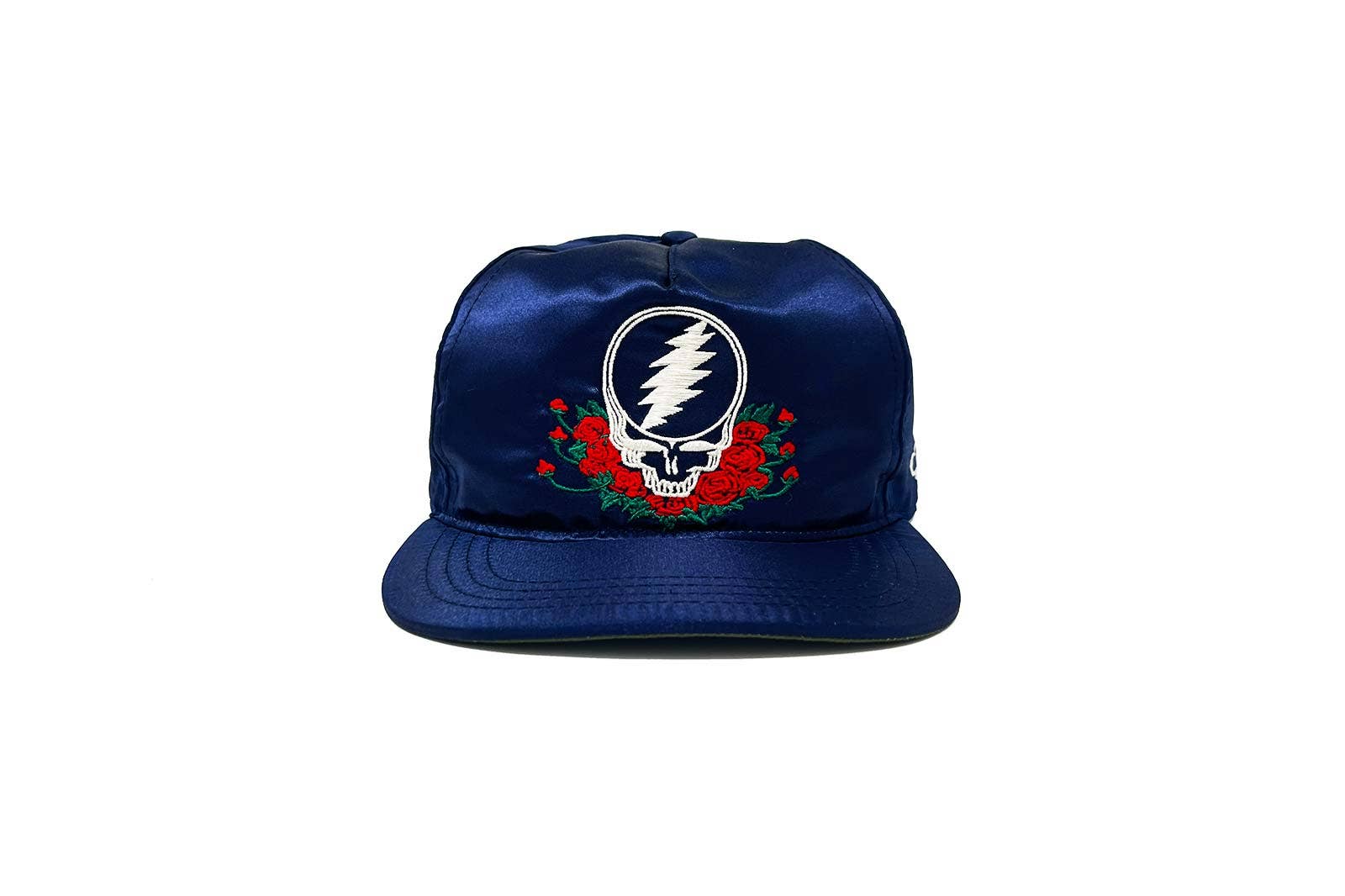 Ampal x Grateful Dead STEAL YOUR ROSES Navy Satin