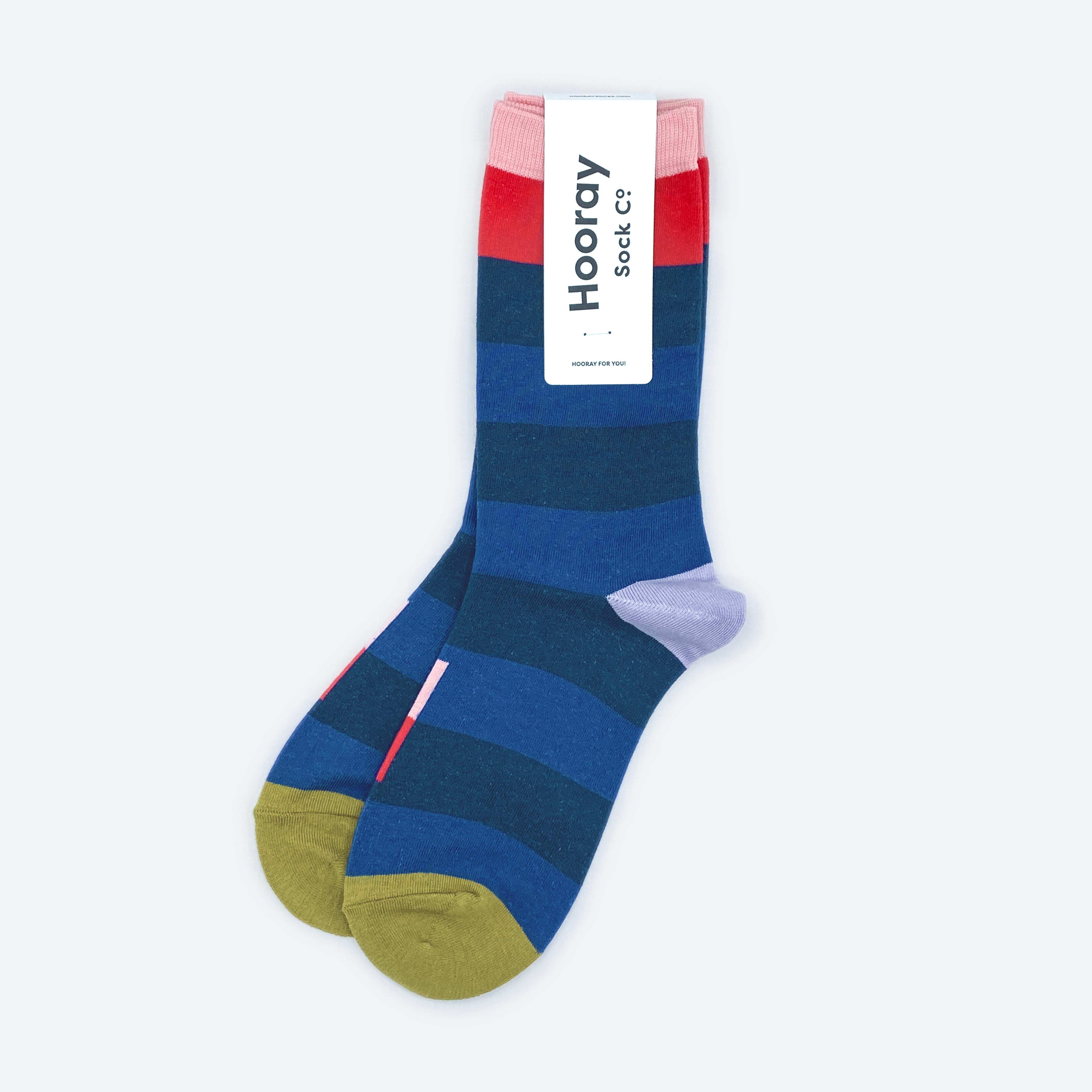Fillmore Blue Striped Socks by Hooray Sock Co.
