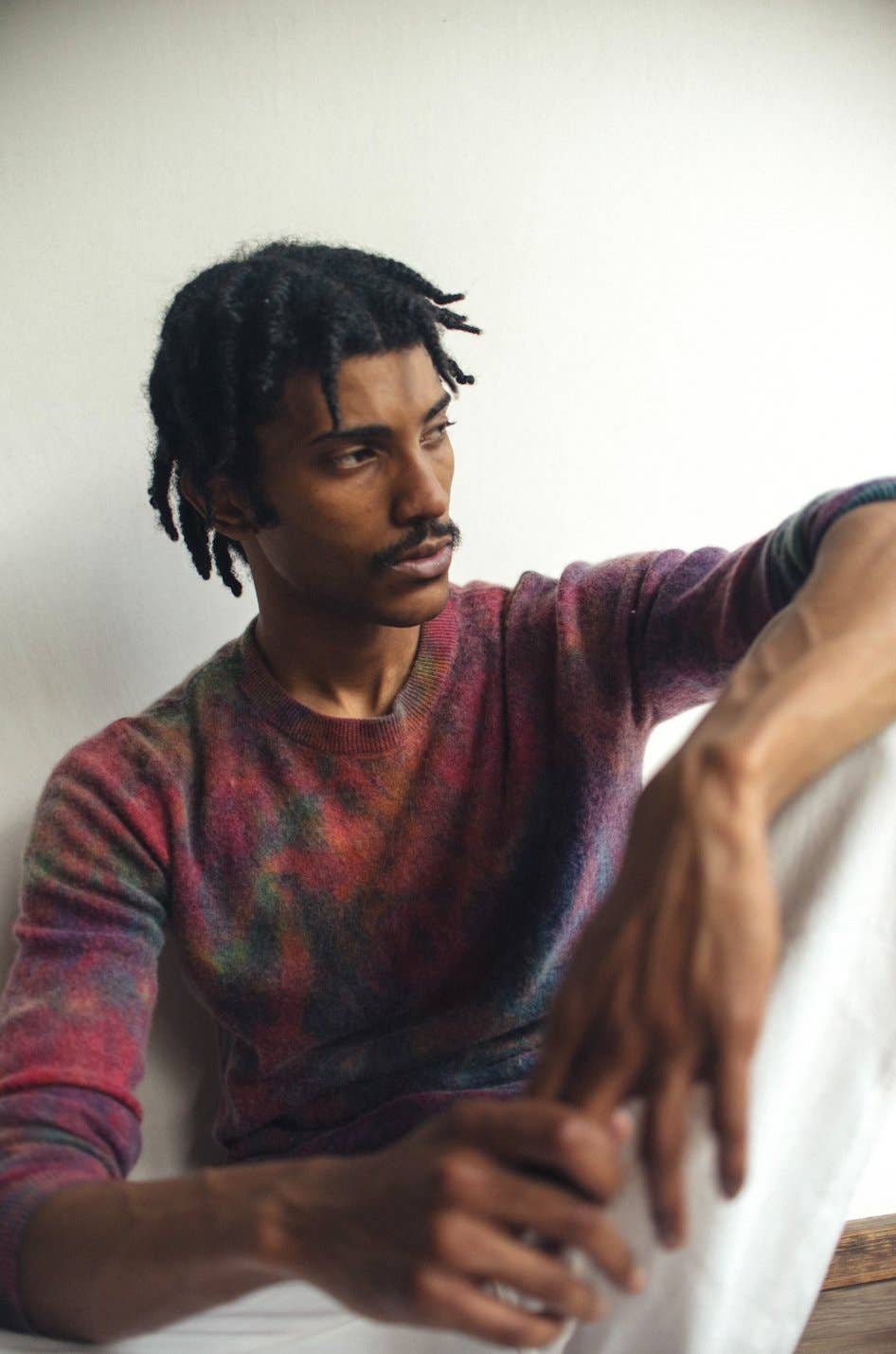 Hand-Dyed Rainbow Cashmere Crewneck by Riverside Tool & Dye