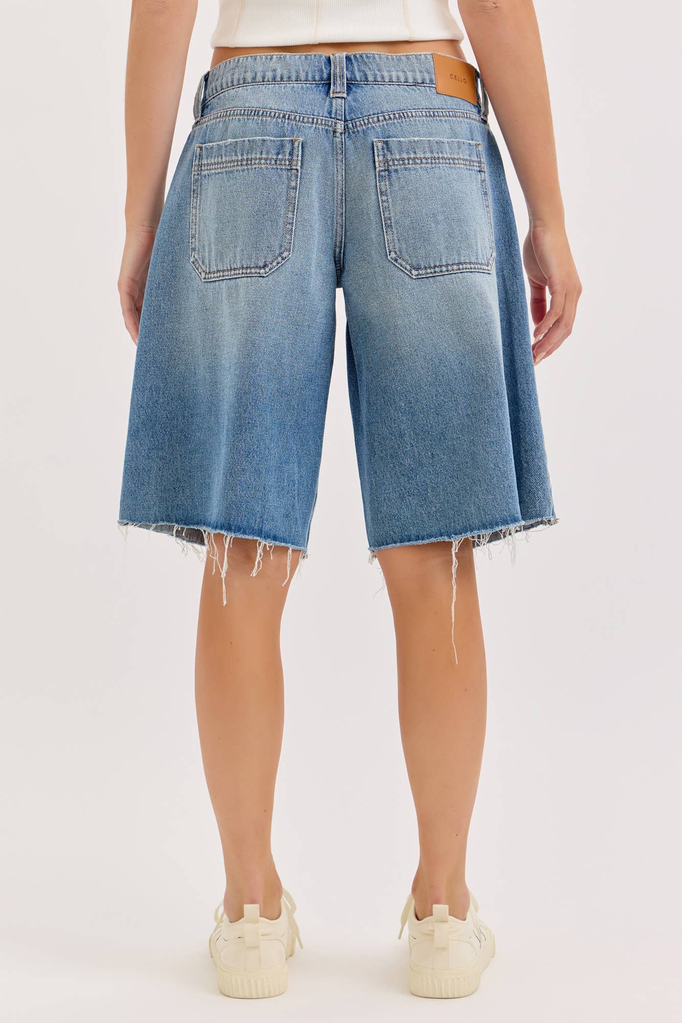 Low Rise Denim Bermuda Short