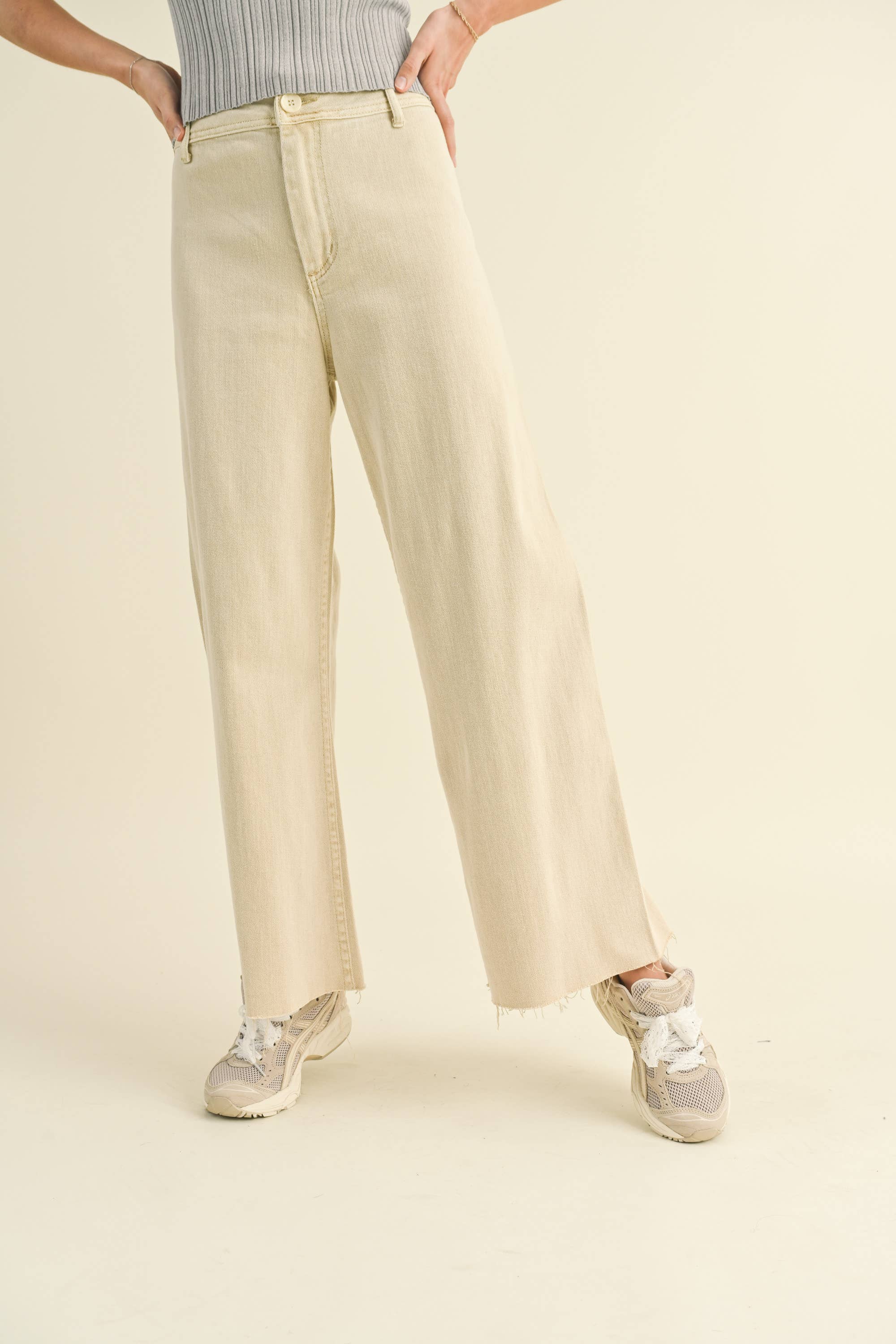 Straight Wide Leg Pants