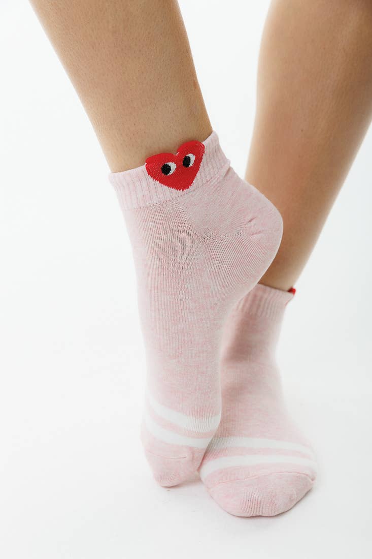 Crew heart ❤️ stripe socks