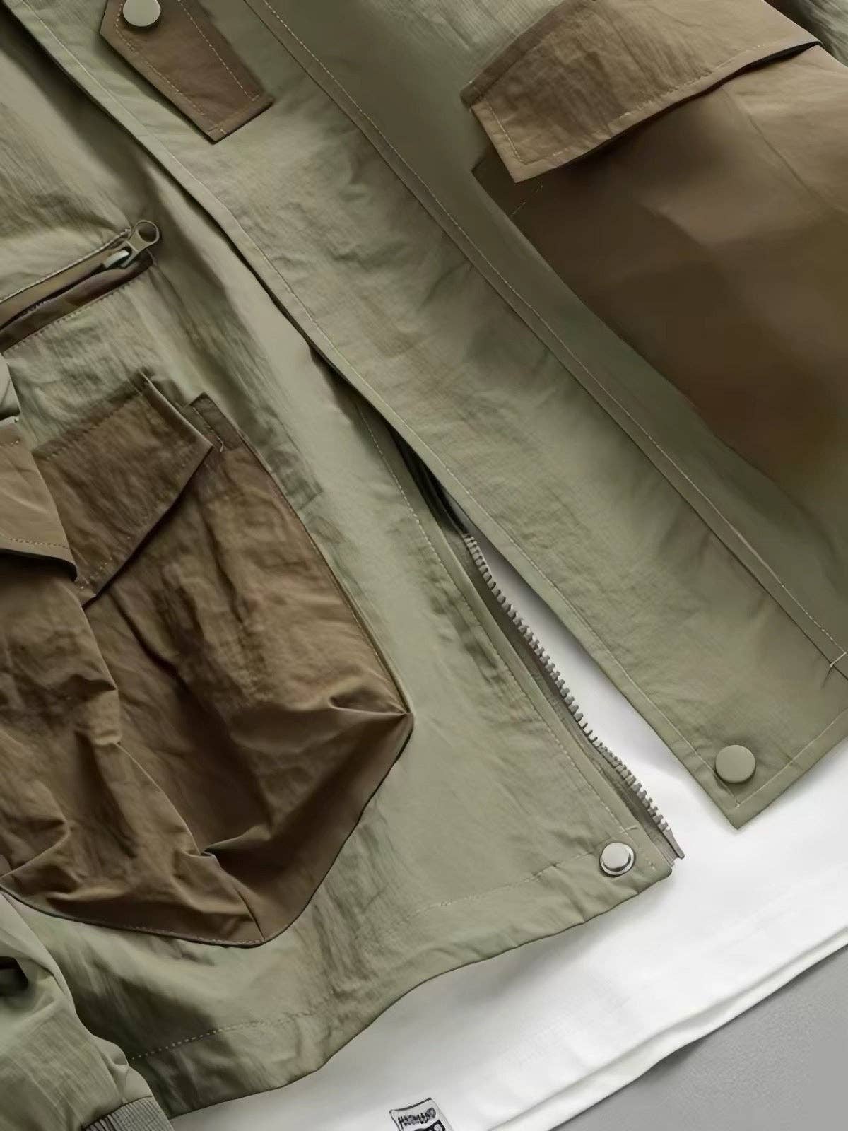 Olive Utility Cargo Jacket