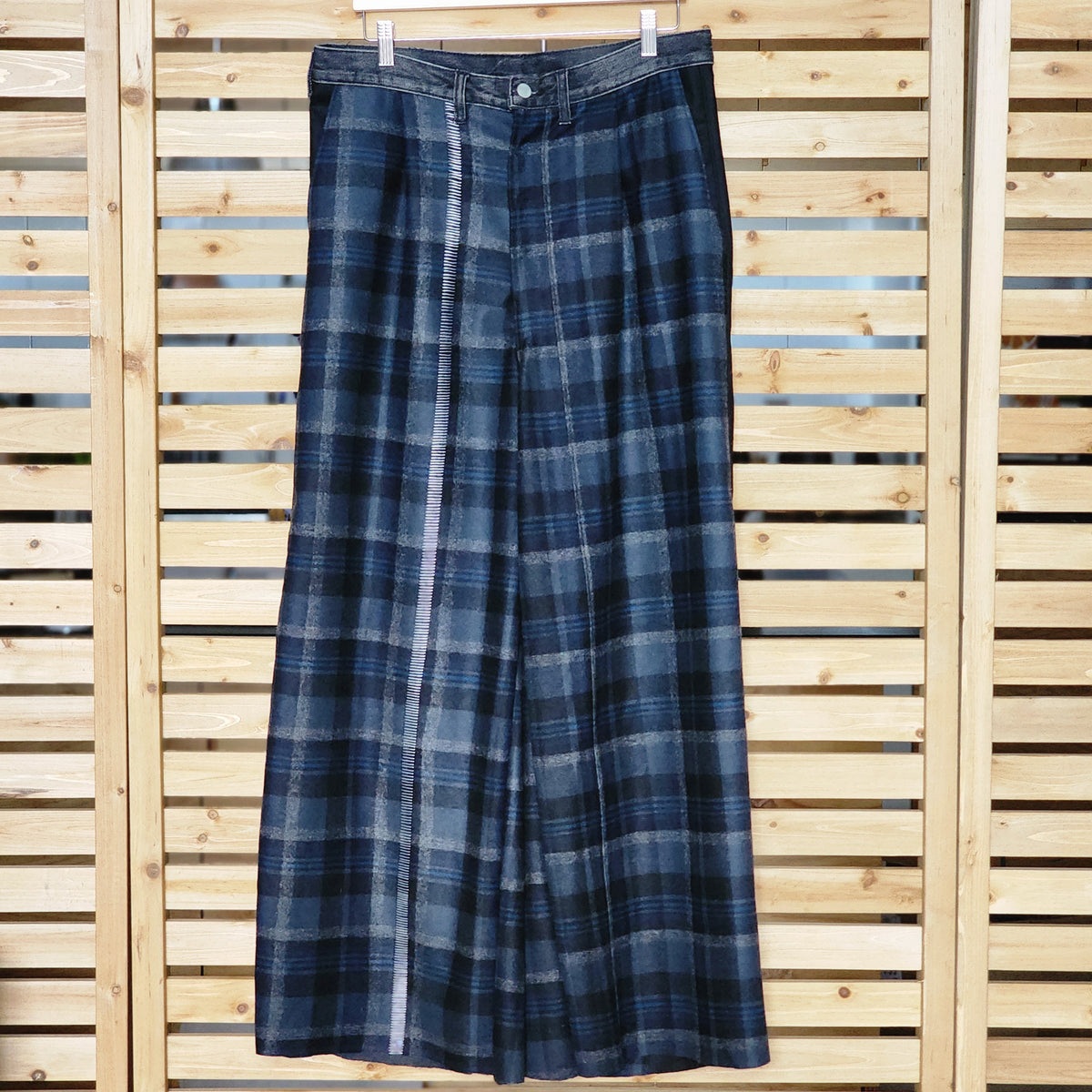 Plaid Patchwork Pants Black by Little Pond Love