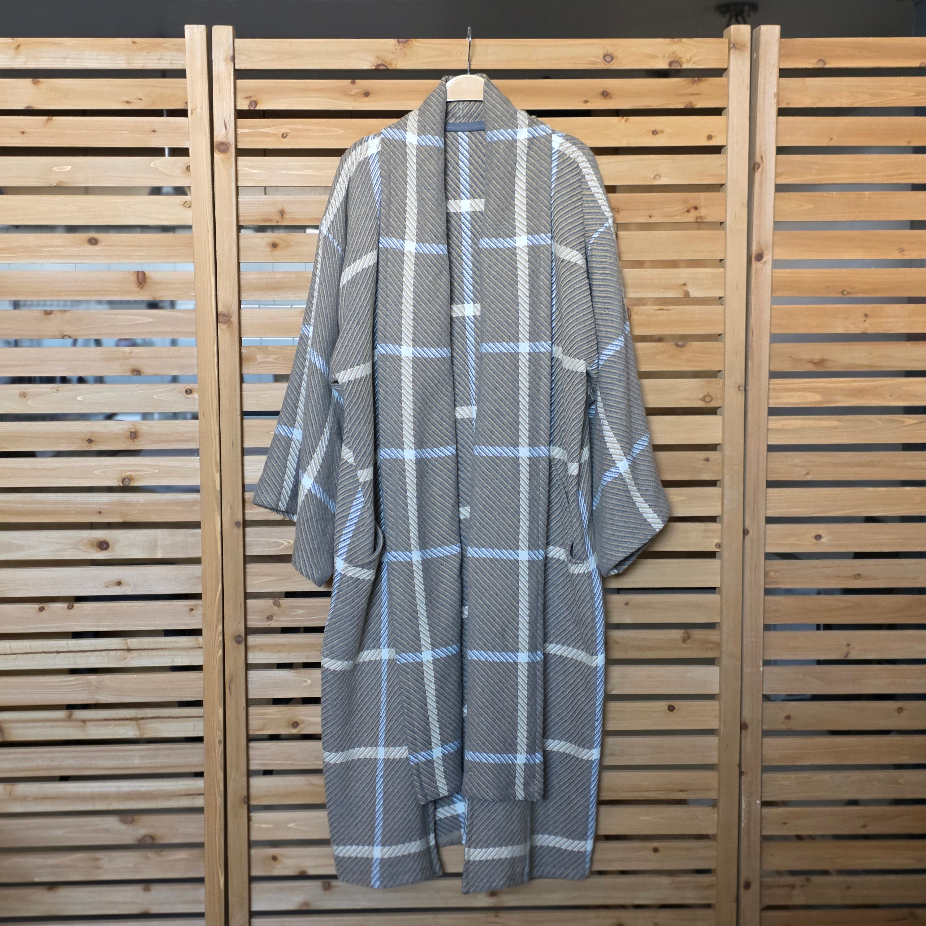 Neutral Window Pane XL Duster by Little Pond Love