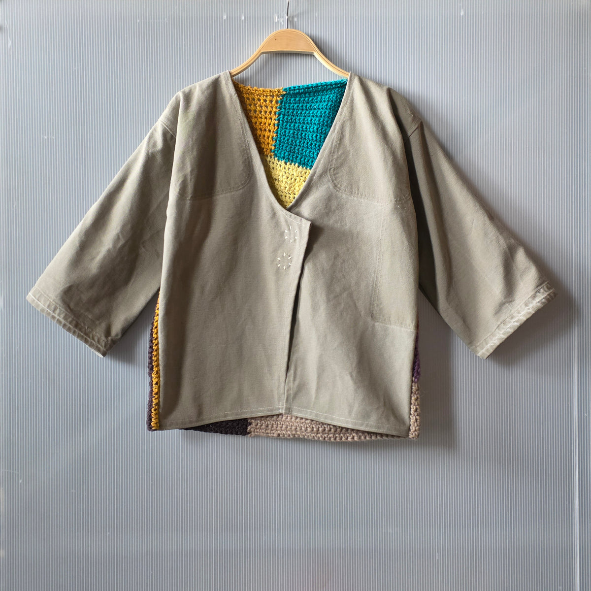Crochet Back Panel & Carhartt Upcycled Jacket by Little Pond Love