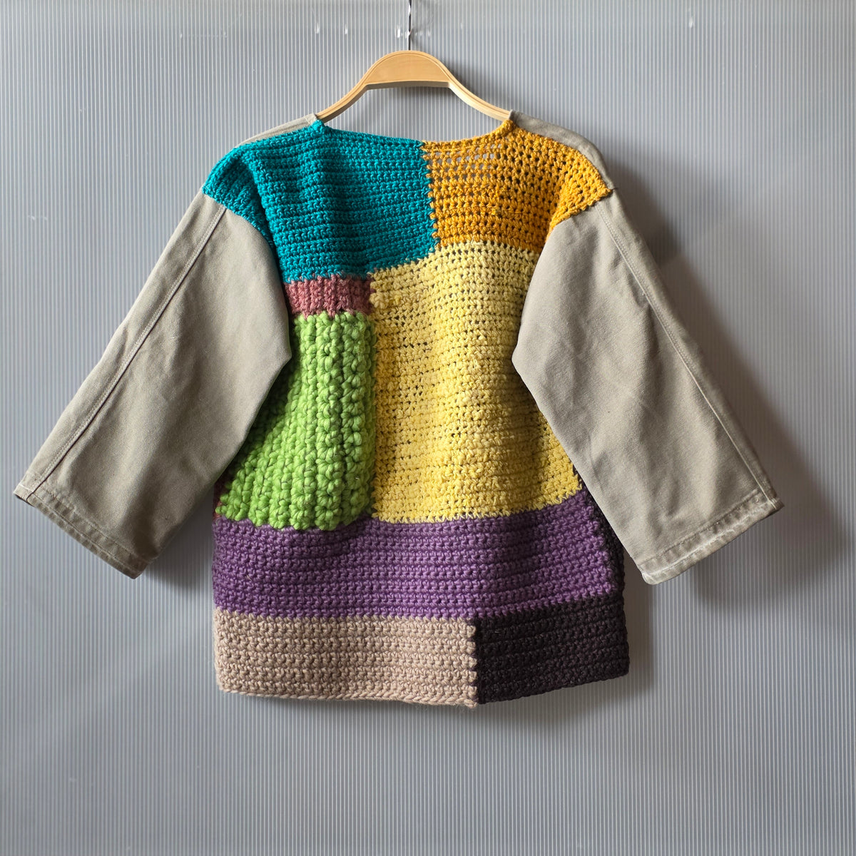 Crochet Back Panel & Carhartt Upcycled Jacket by Little Pond Love