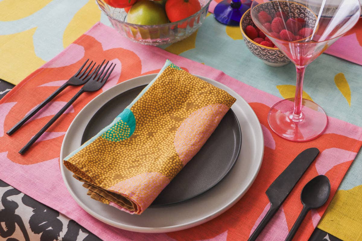 Cascade Linen Napkin by Leila Simon Hayes | Set of 4
