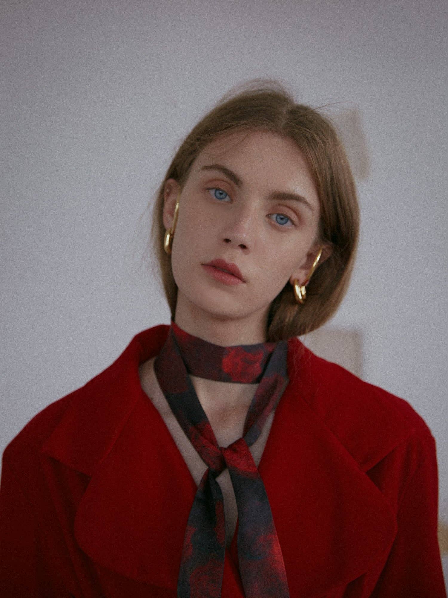 La Rosa Silk Skinny Scarf