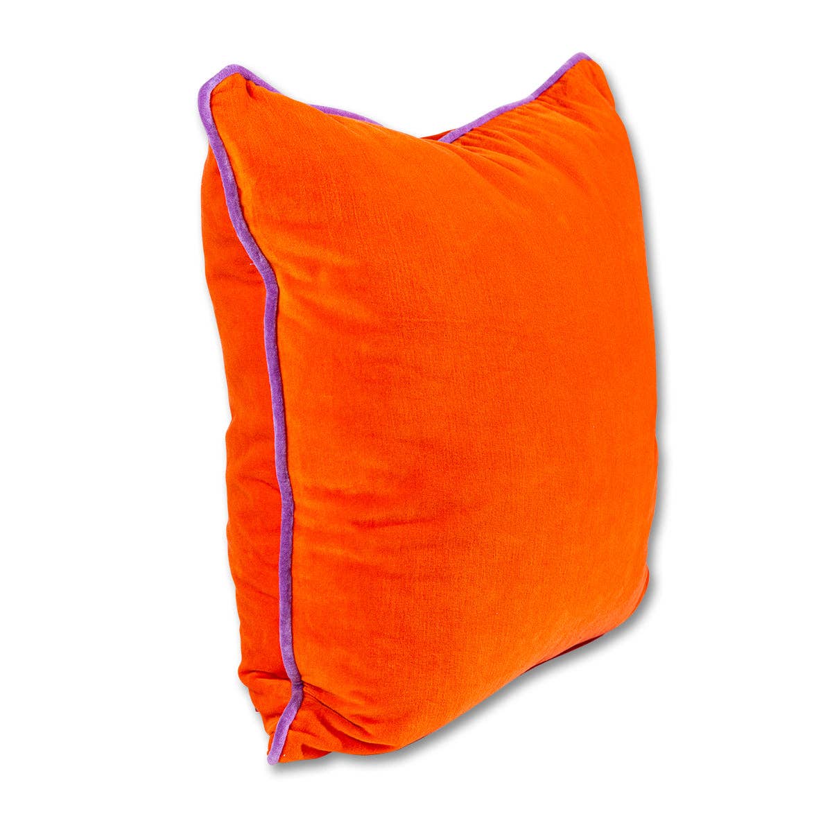 Charliss Velvet Pillow | Orange + Lilac