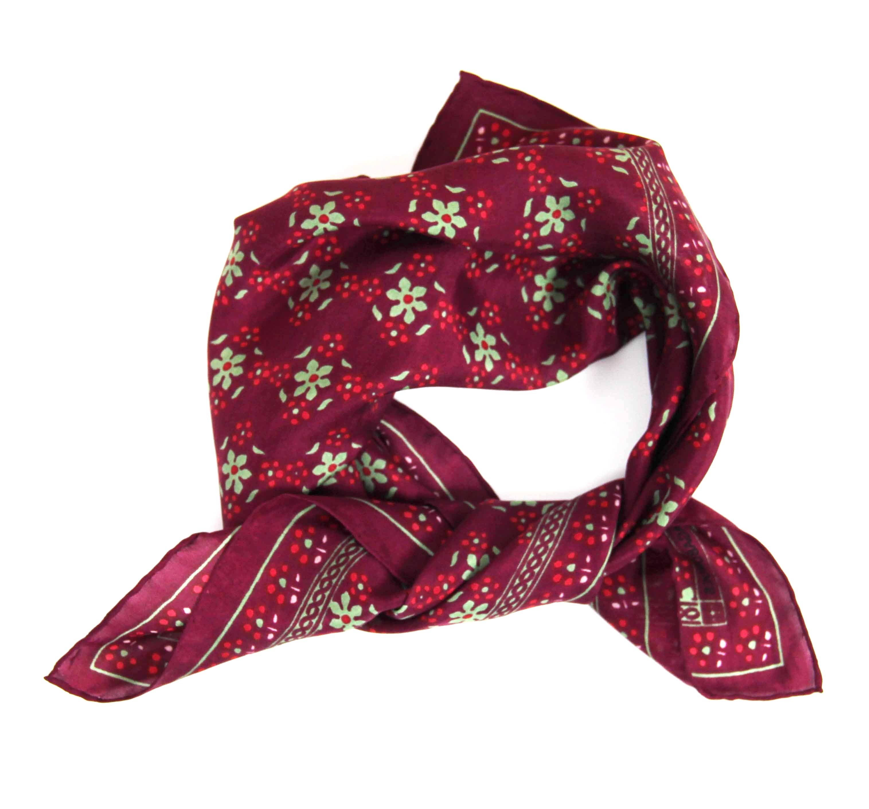 Natasha Silk Scarf | Bordeaux