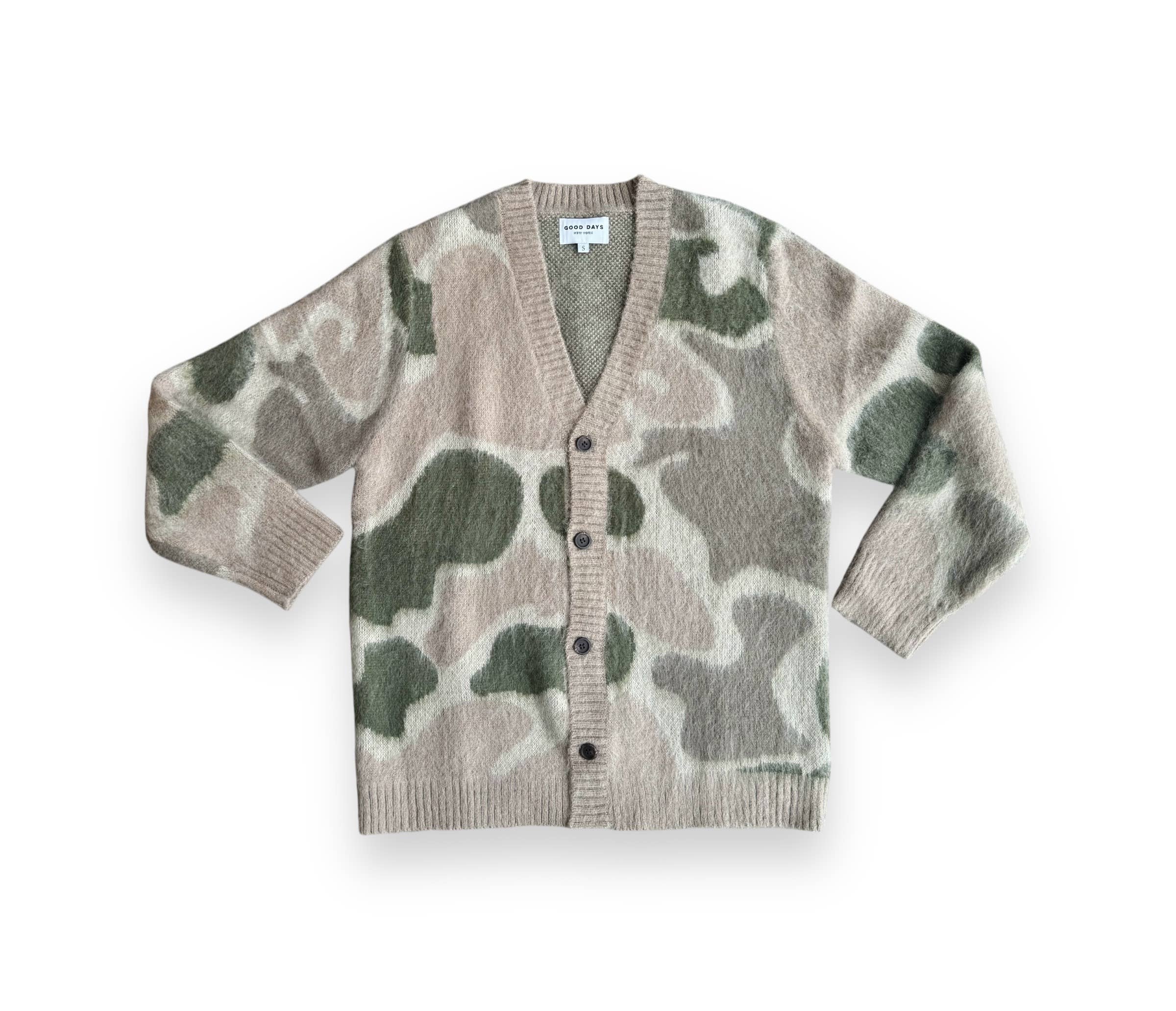 Camo Mohair Cardigan