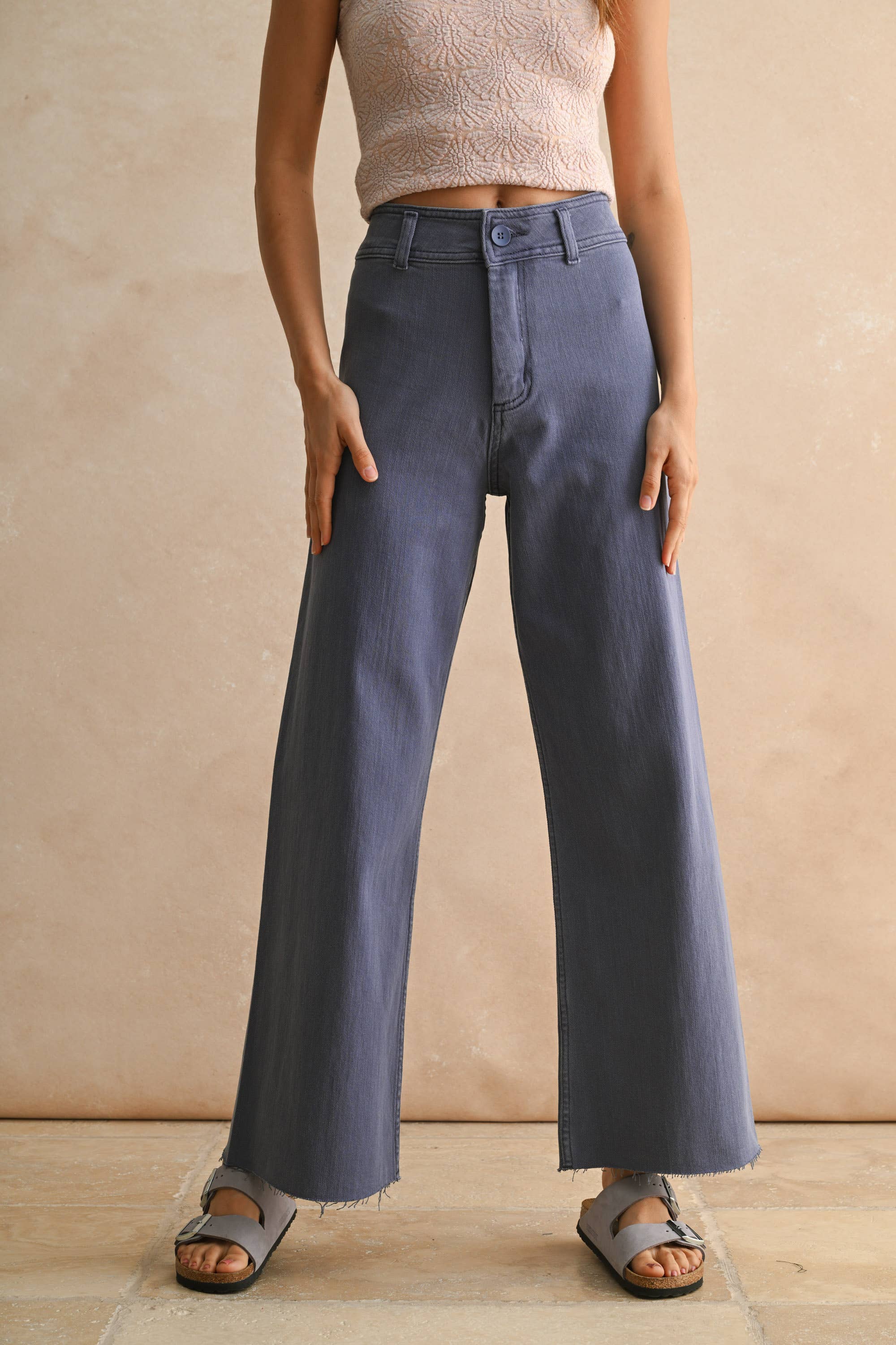 Straight Wide Leg Pants