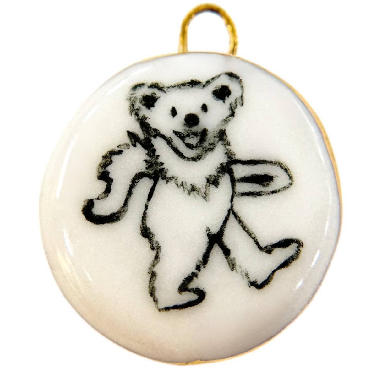 Hand Painted + Porcelain Charms 22K Gold Luster