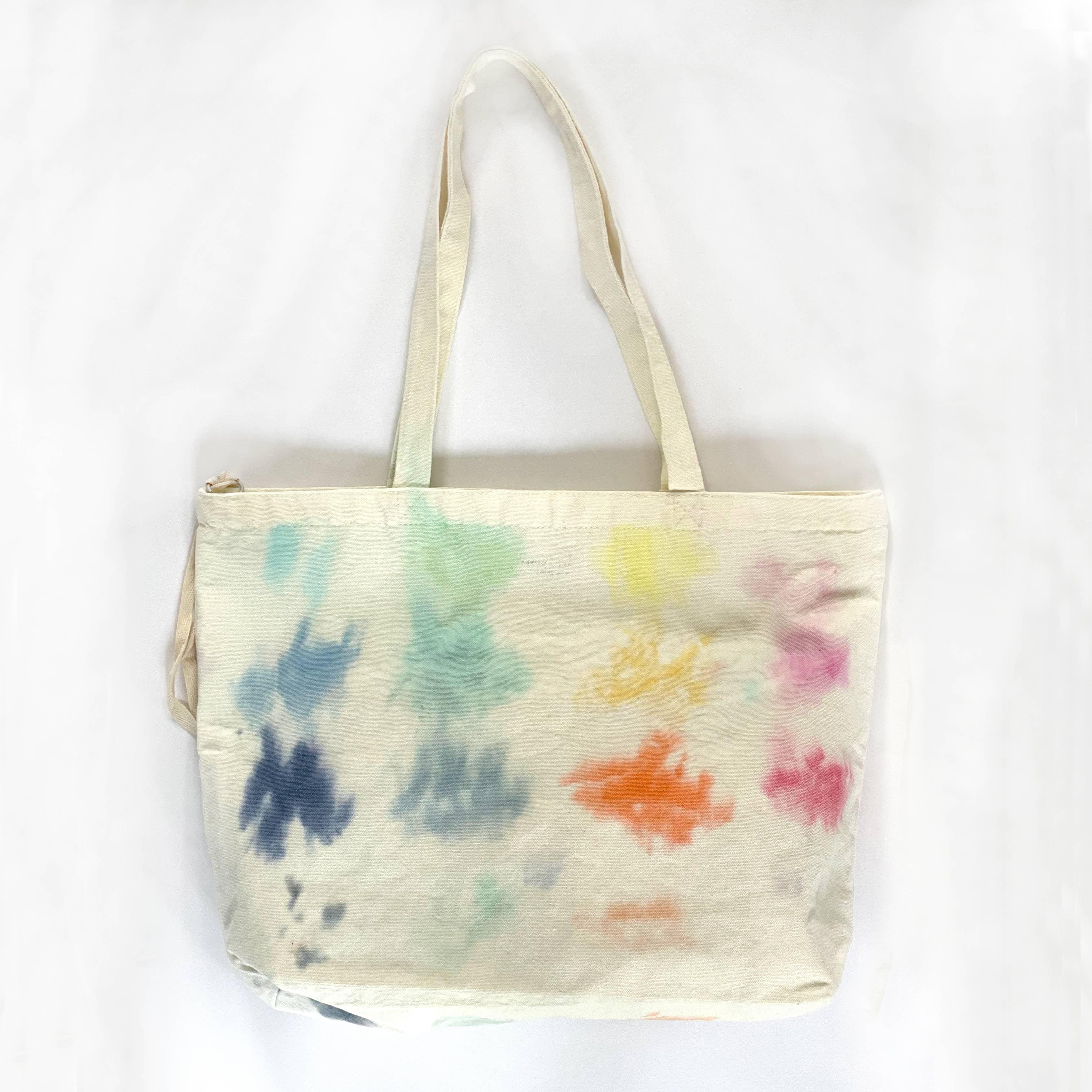 Color Study Hand-Painted Zip Tote