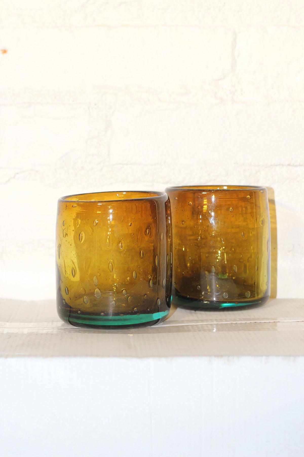 Handblown Bubble Rocks Glass