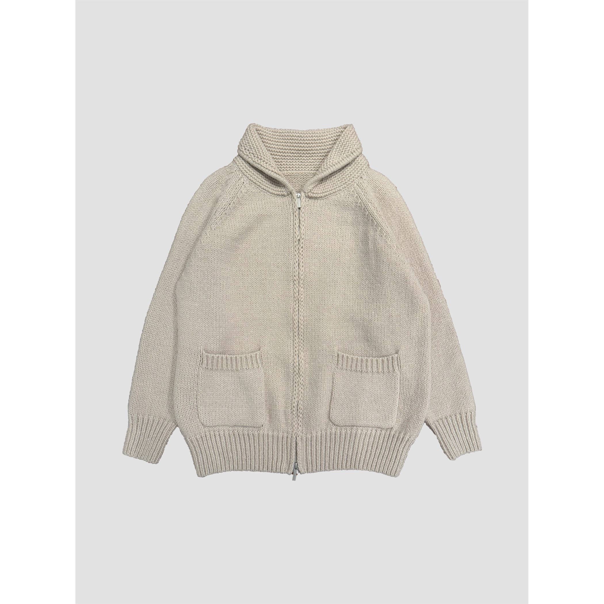 Chunky Collar Zip Cardigan