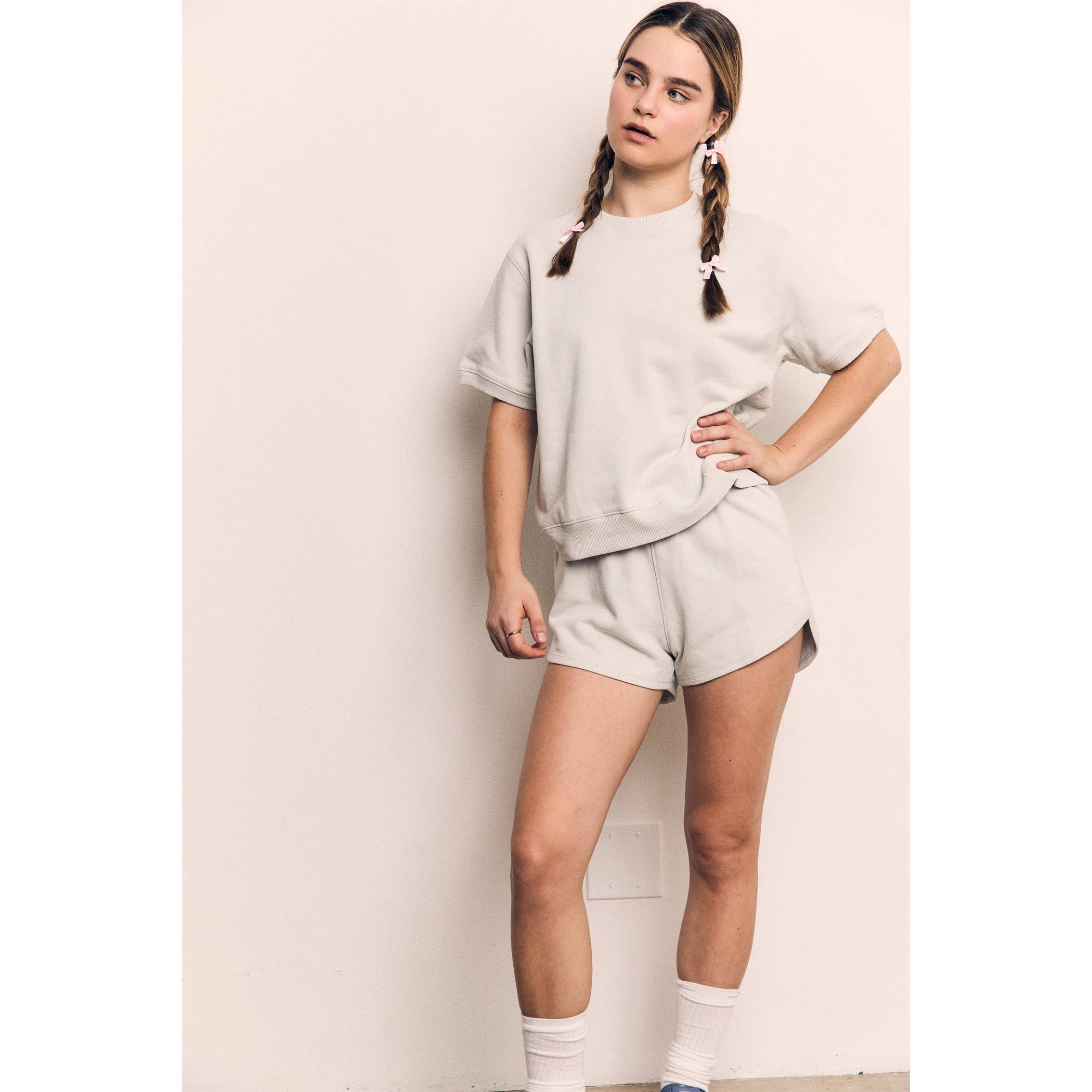 Organic Cotton Half Sleeve Crewneck