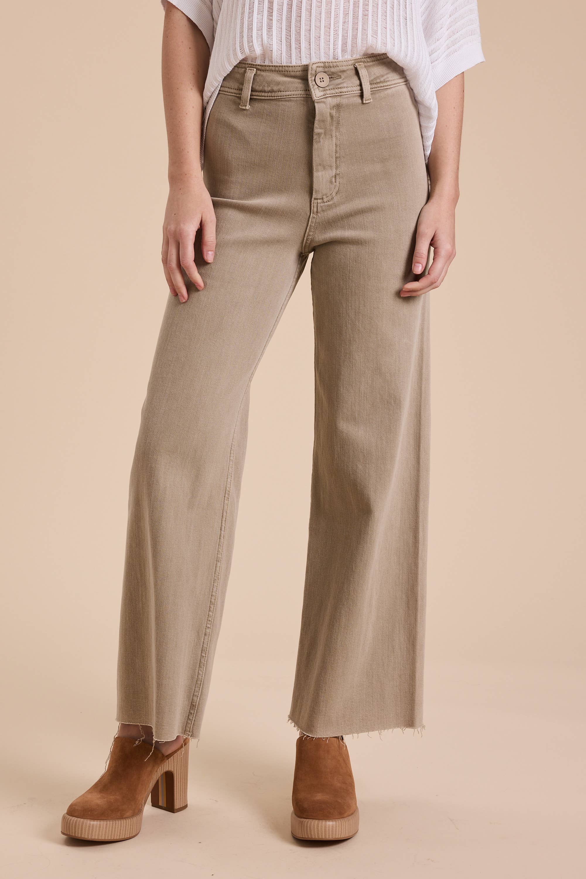 Straight Wide Leg Pants