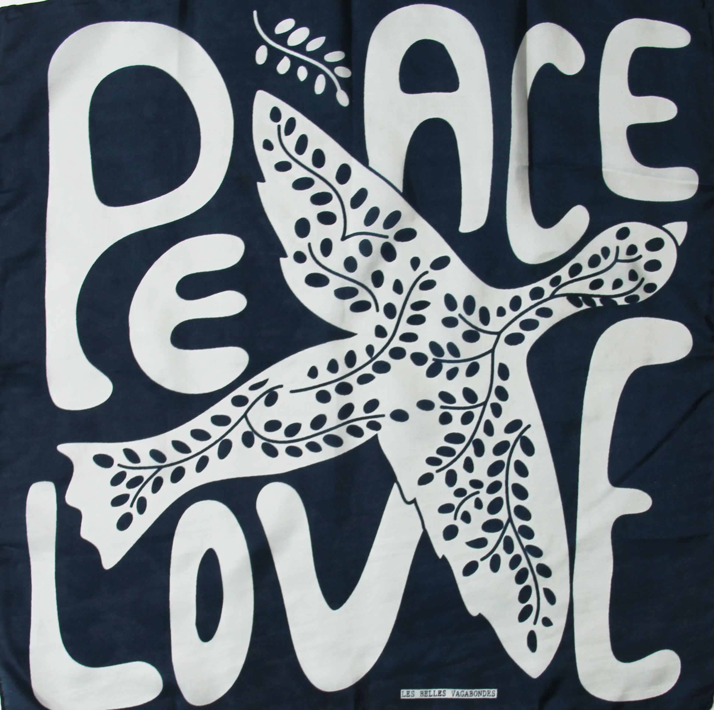 Peace & Love Silk Scarf