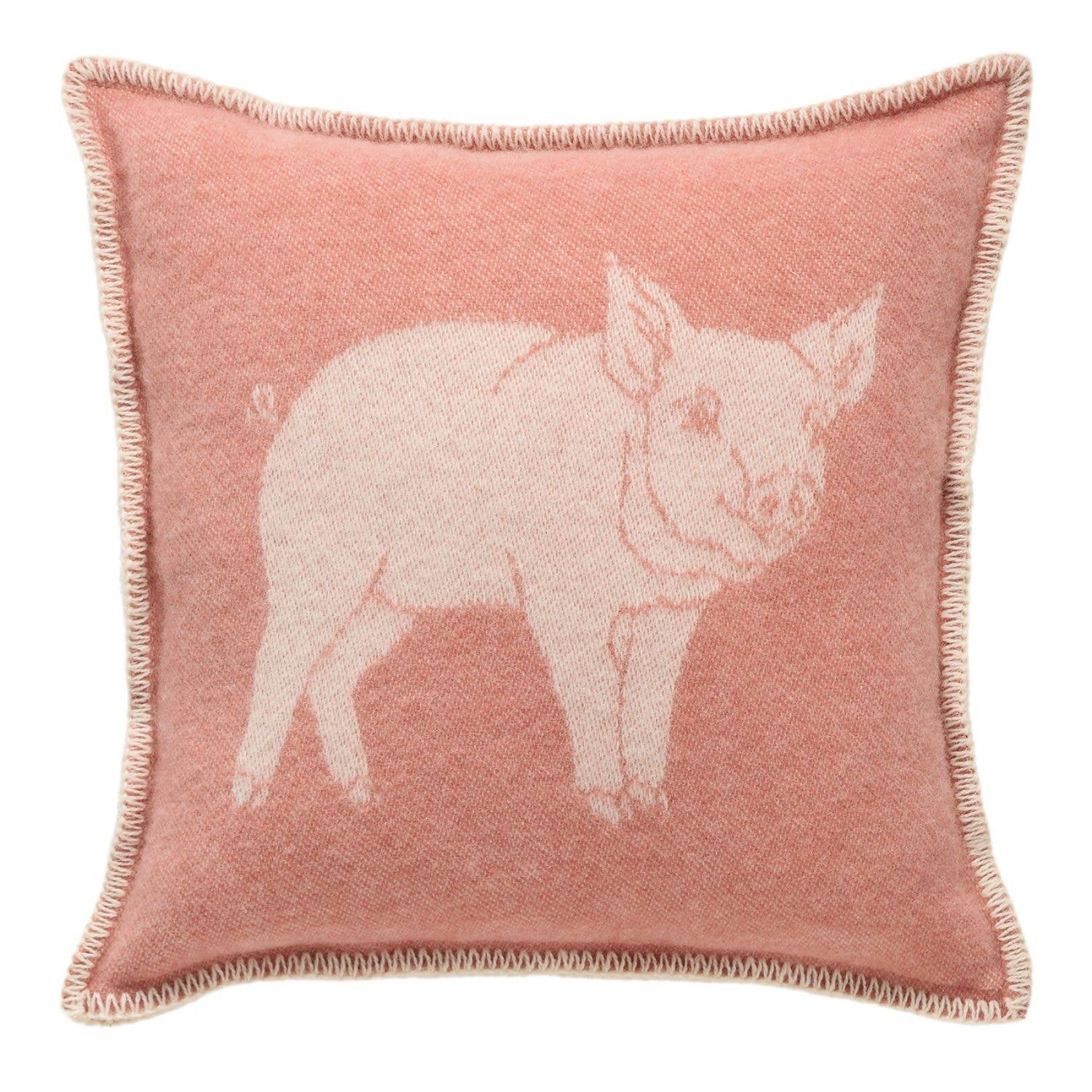 Piglet Wool Pillow  18"x18"